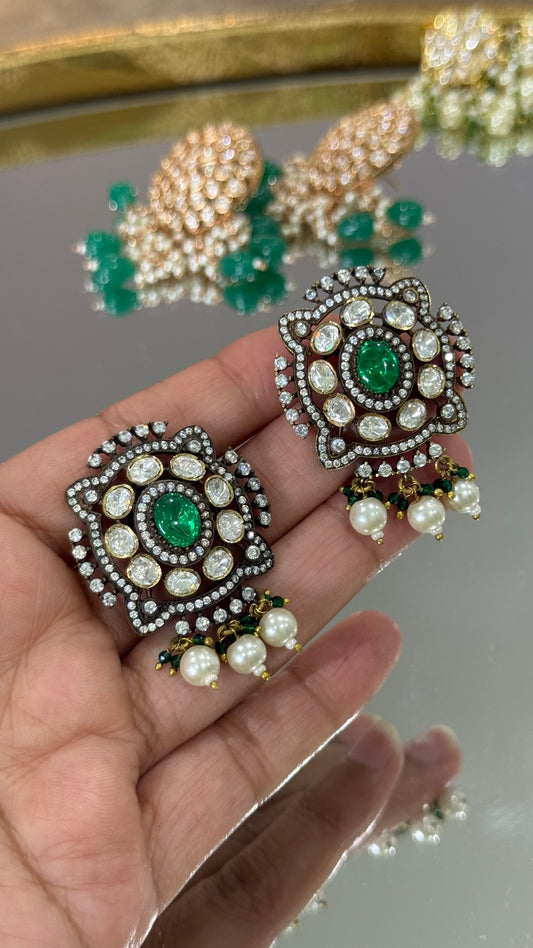 Gold plated stud earrings