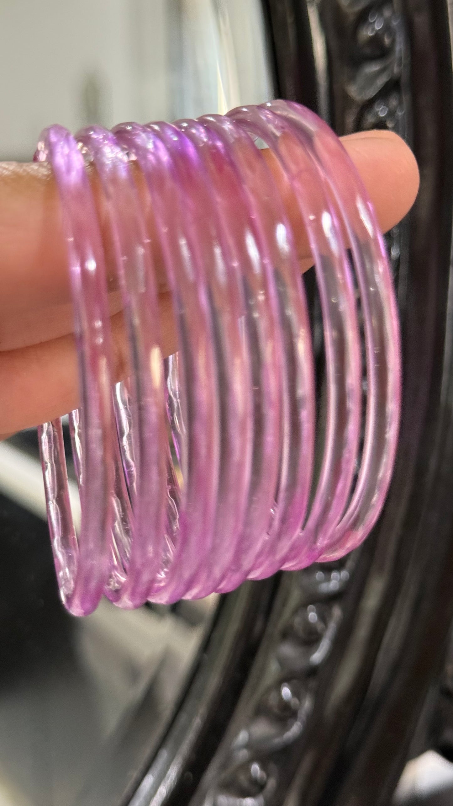 Glass Bangles for Karvachauth light purple