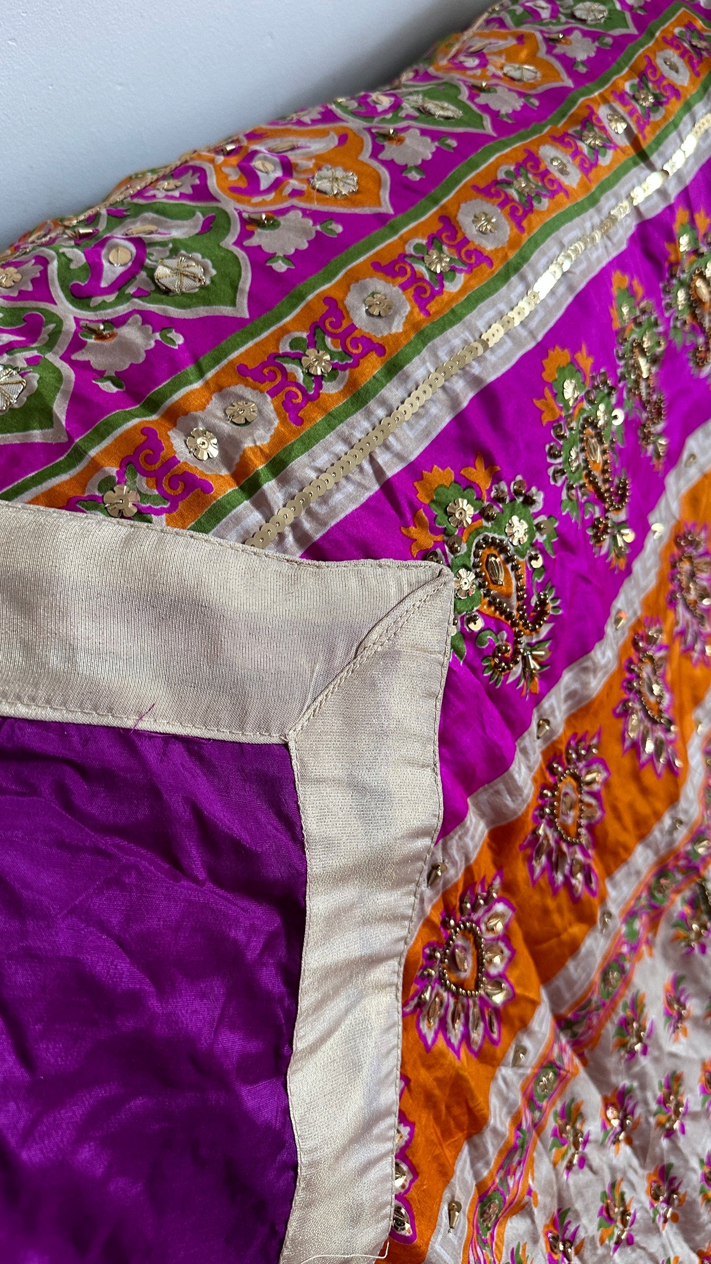 Pakistani dupatta with lining and full hand work