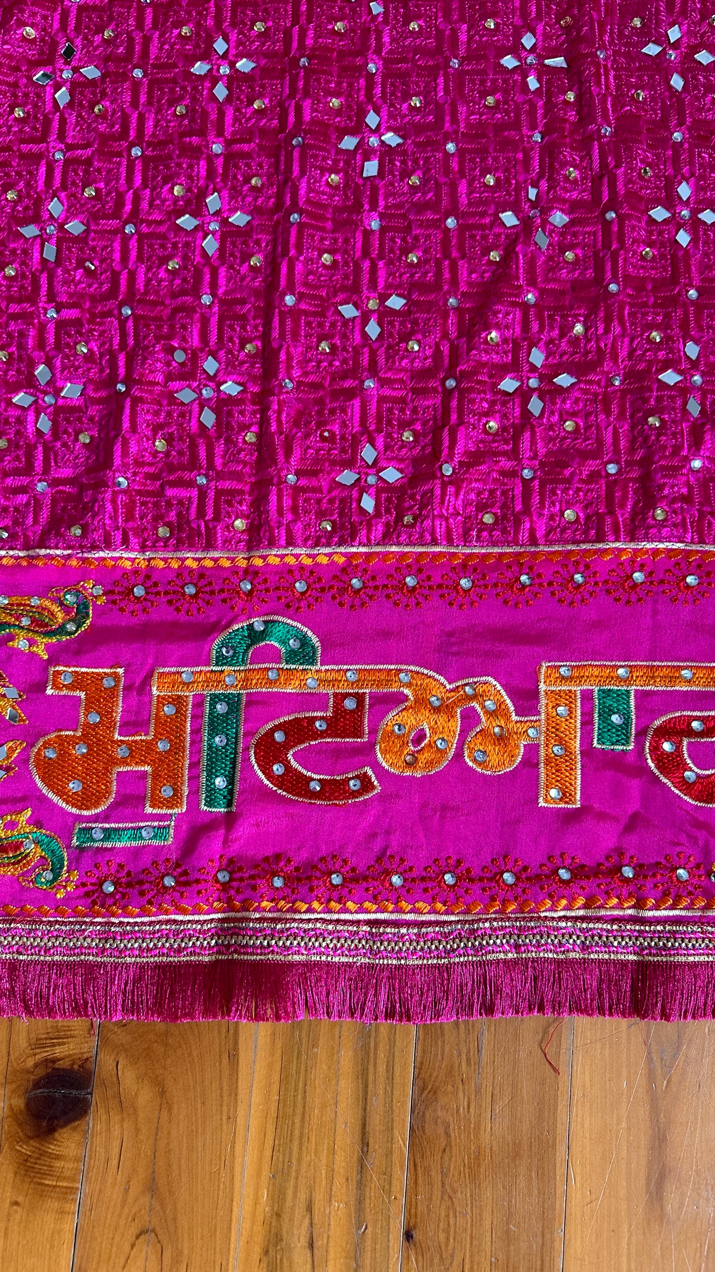 mirror work Phulkari Dupatta