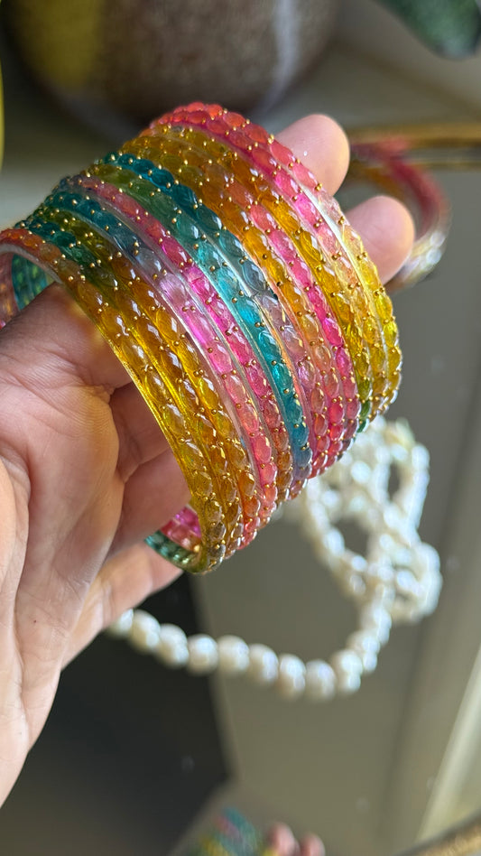 Glass Bangles for Karvachauth multi 1