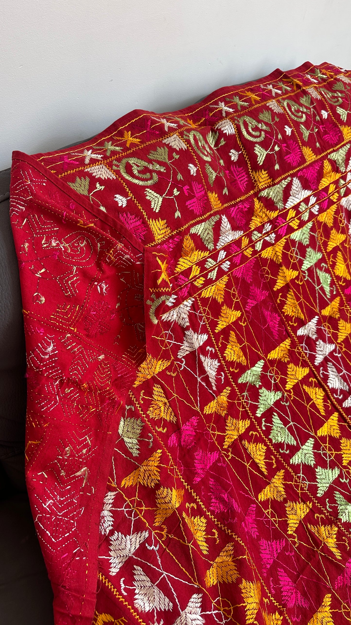 Hand work khaddar baagh phulkari shawl dupatta