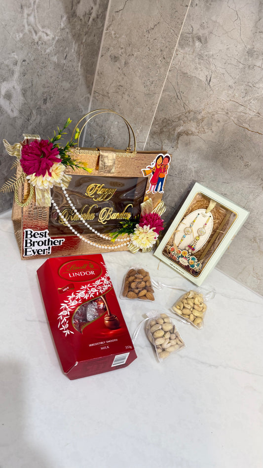Premium Rakhi Gift Hamper Bhai bhabi combo