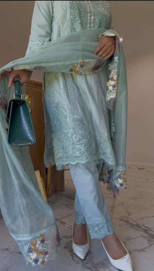 Pakistani pant palazo with dupatta pure cotton suit