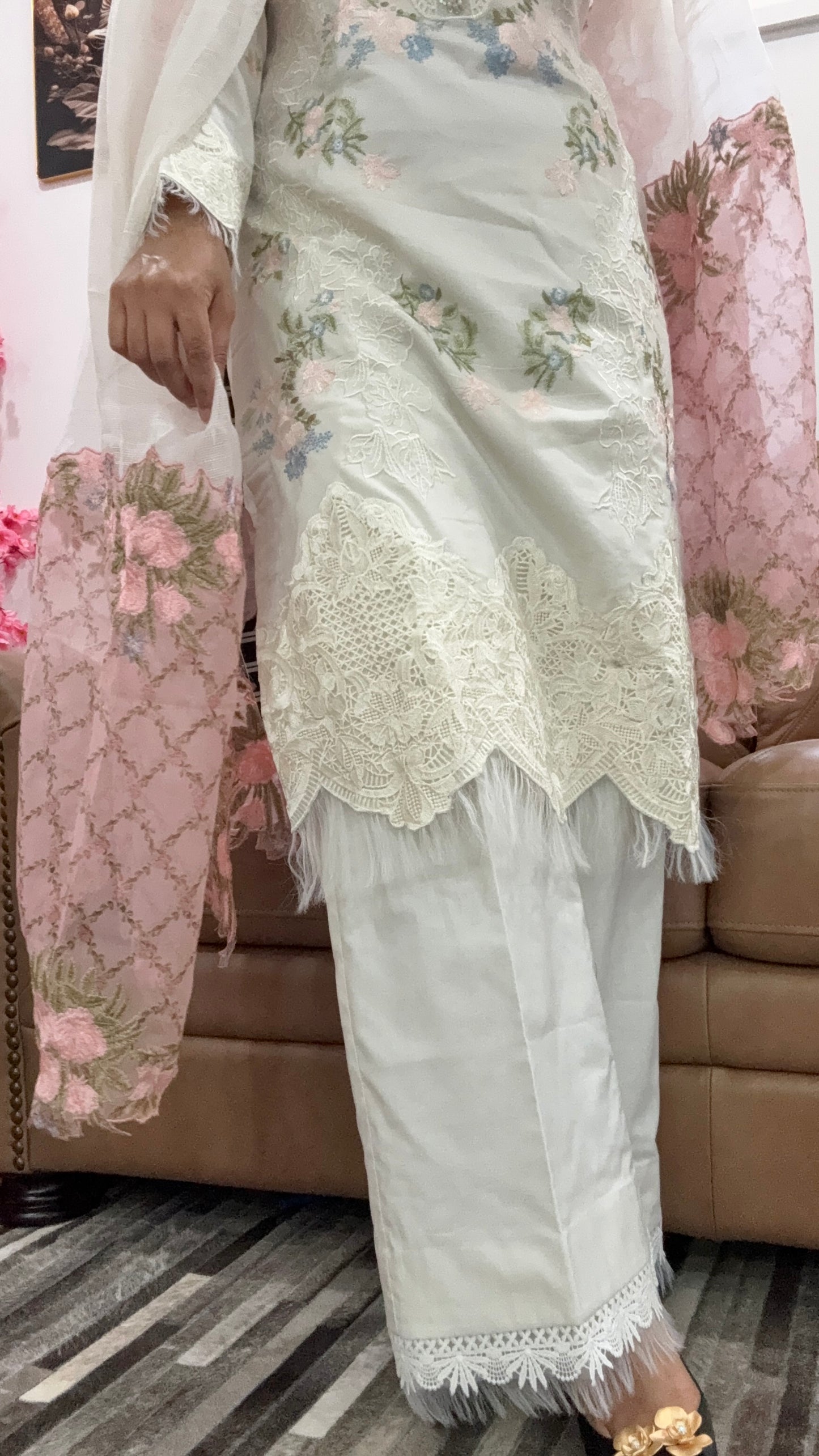 Pakistani pant palazo with dupatta pure cotton suit