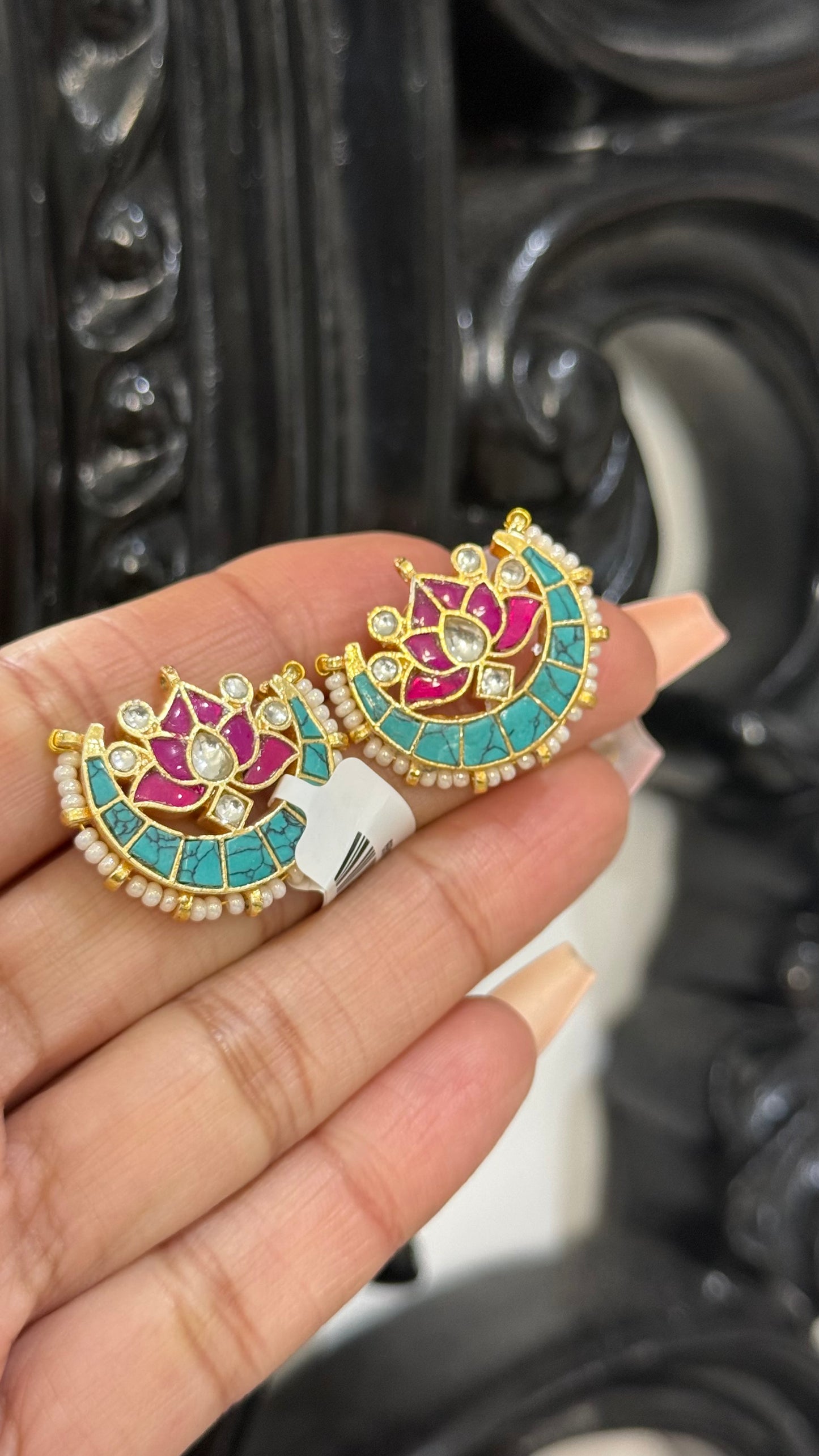 Premium Pachi Kundan stud Earrings