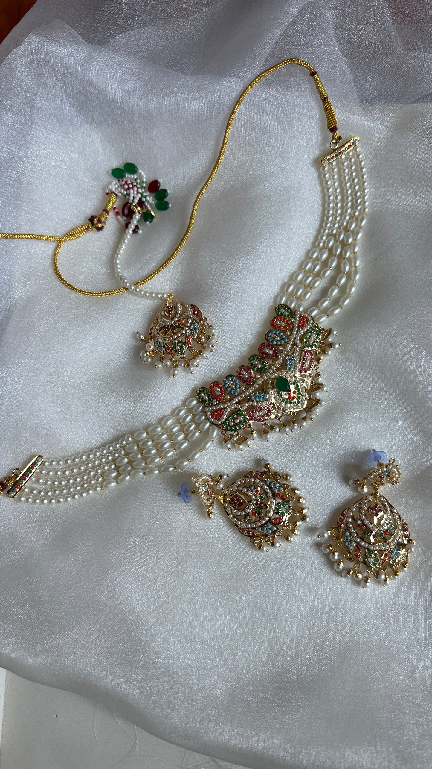 Real jadau gold plated necklace