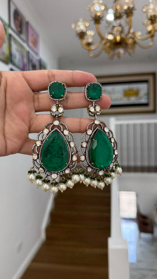 Designer Kundan Earrings Inspired by Bollywood Fashion