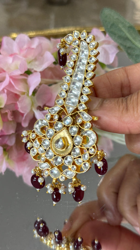 Handcrafted Wedding Kalgi Pachi – Groom/Men Turban Accessory | Gold-Plated | Mehar Punjab Designs