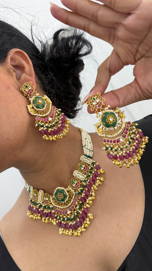 Heritage Jewellery Antique look necklace sandookh collection