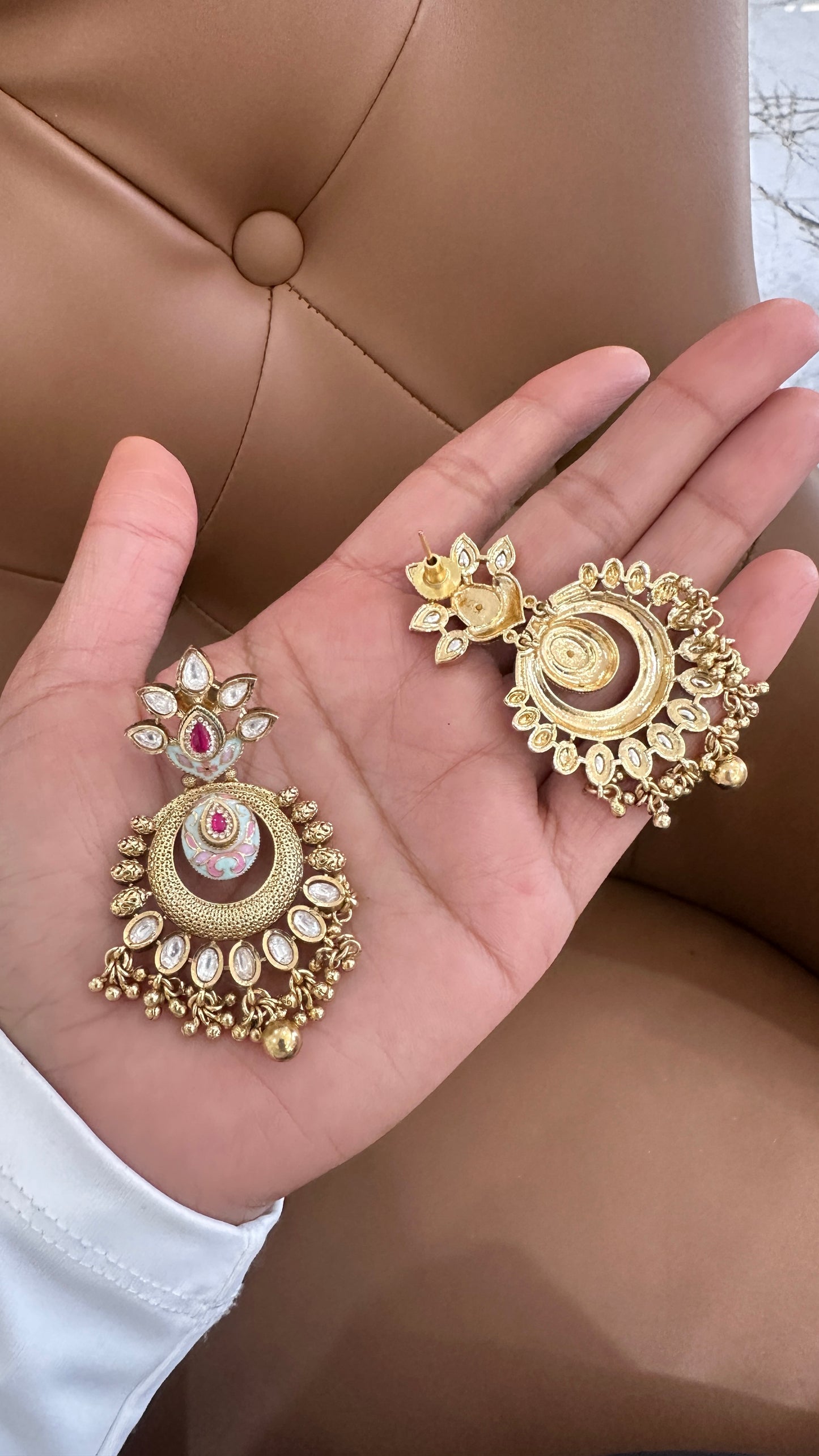 Antique gold look earrings Sandookh collection