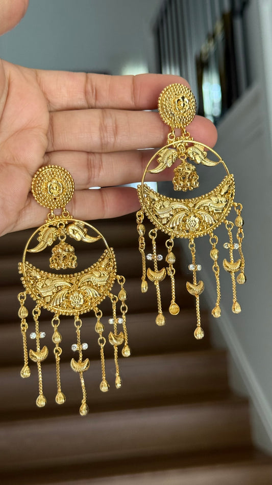 Gold plated earrings inspired from real gold design Sandookh Collection