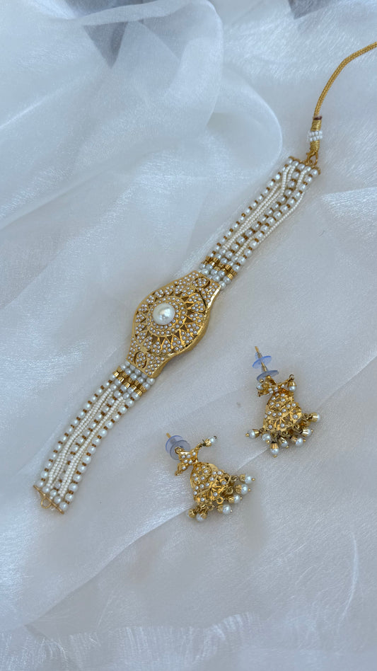 Real jadau gold plated necklace
