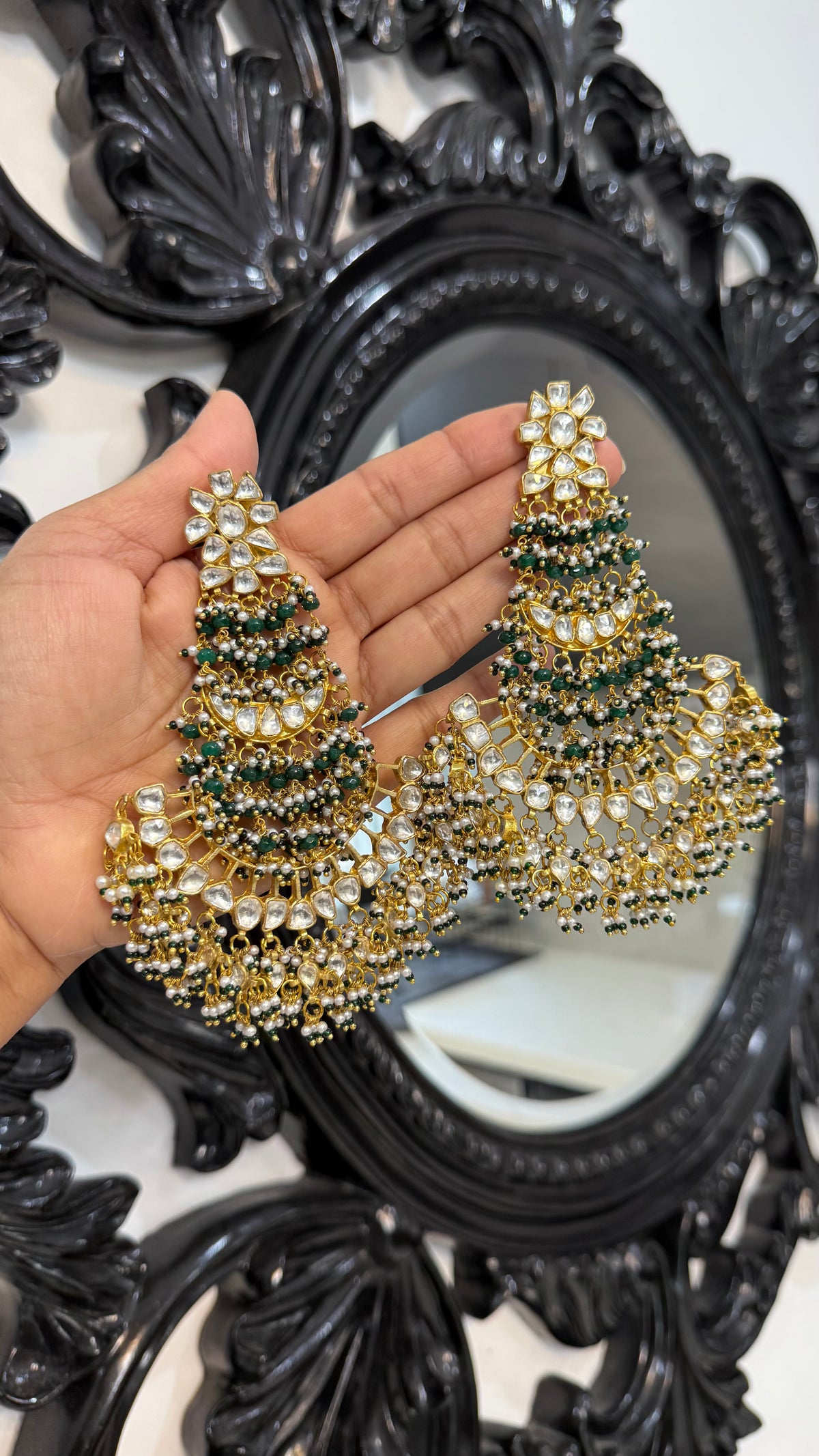 Pachi Kundan earrings hand made