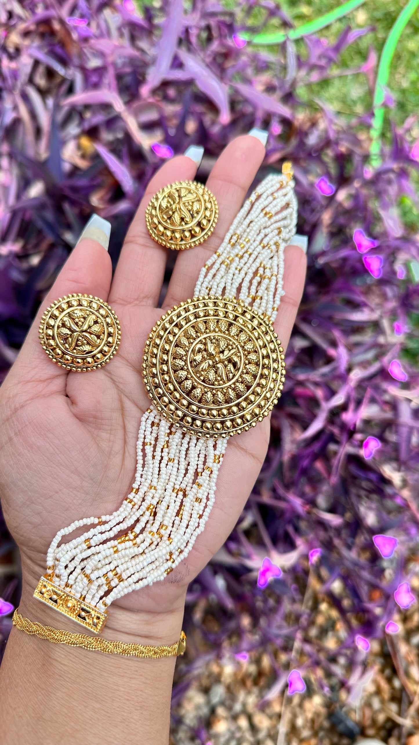 Gold plated choker set Sandookh collection