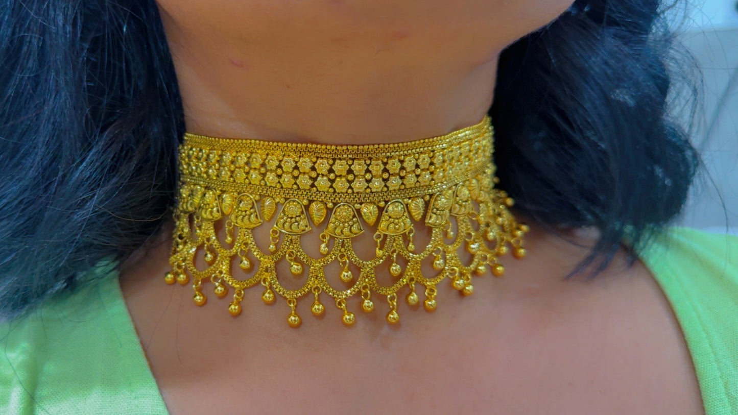 Gold Plated Kundan Necklace with jhumka Earring  Bridal Jewellery Sandookh collection