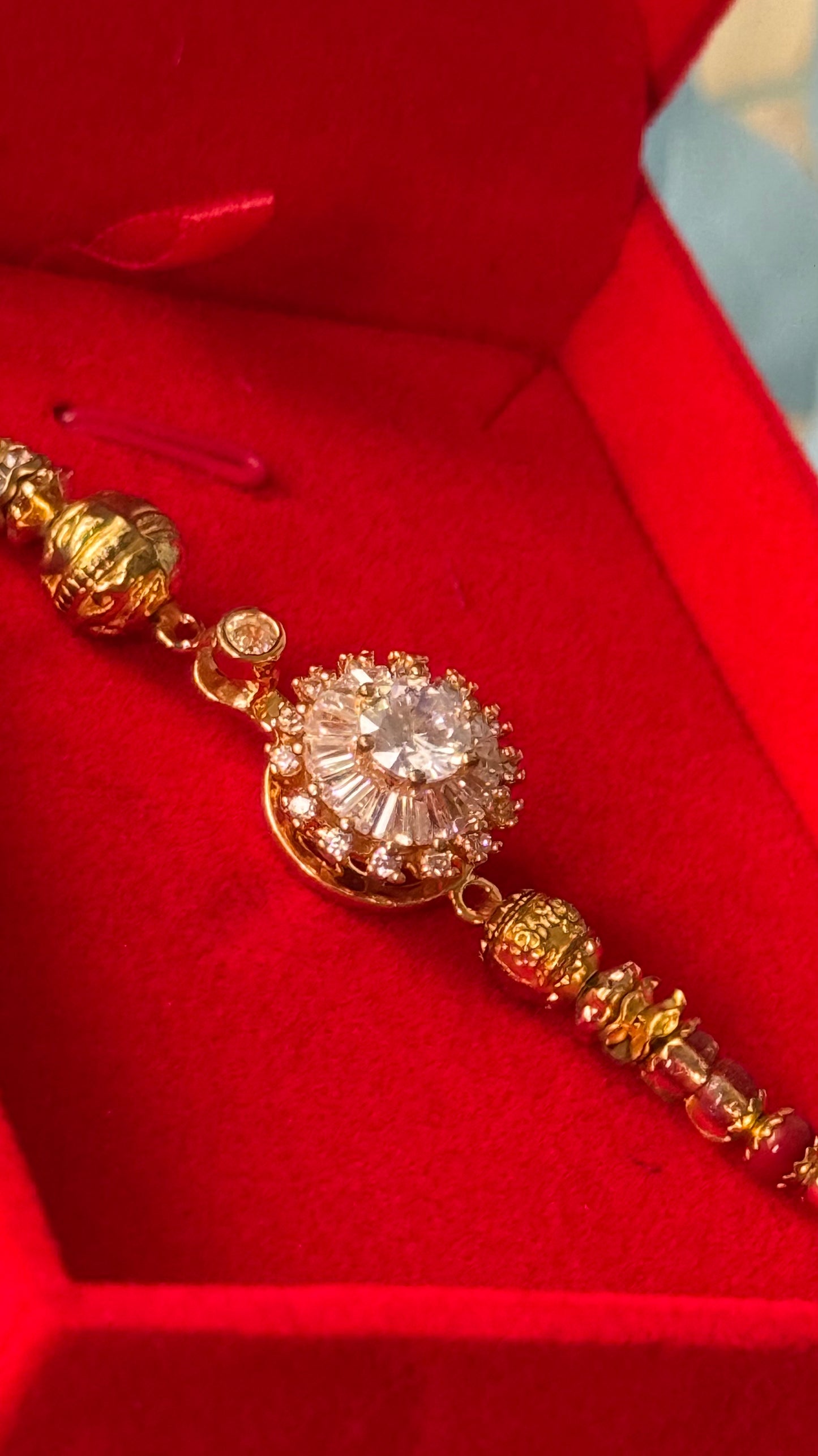 velvet box revolving  rakhi