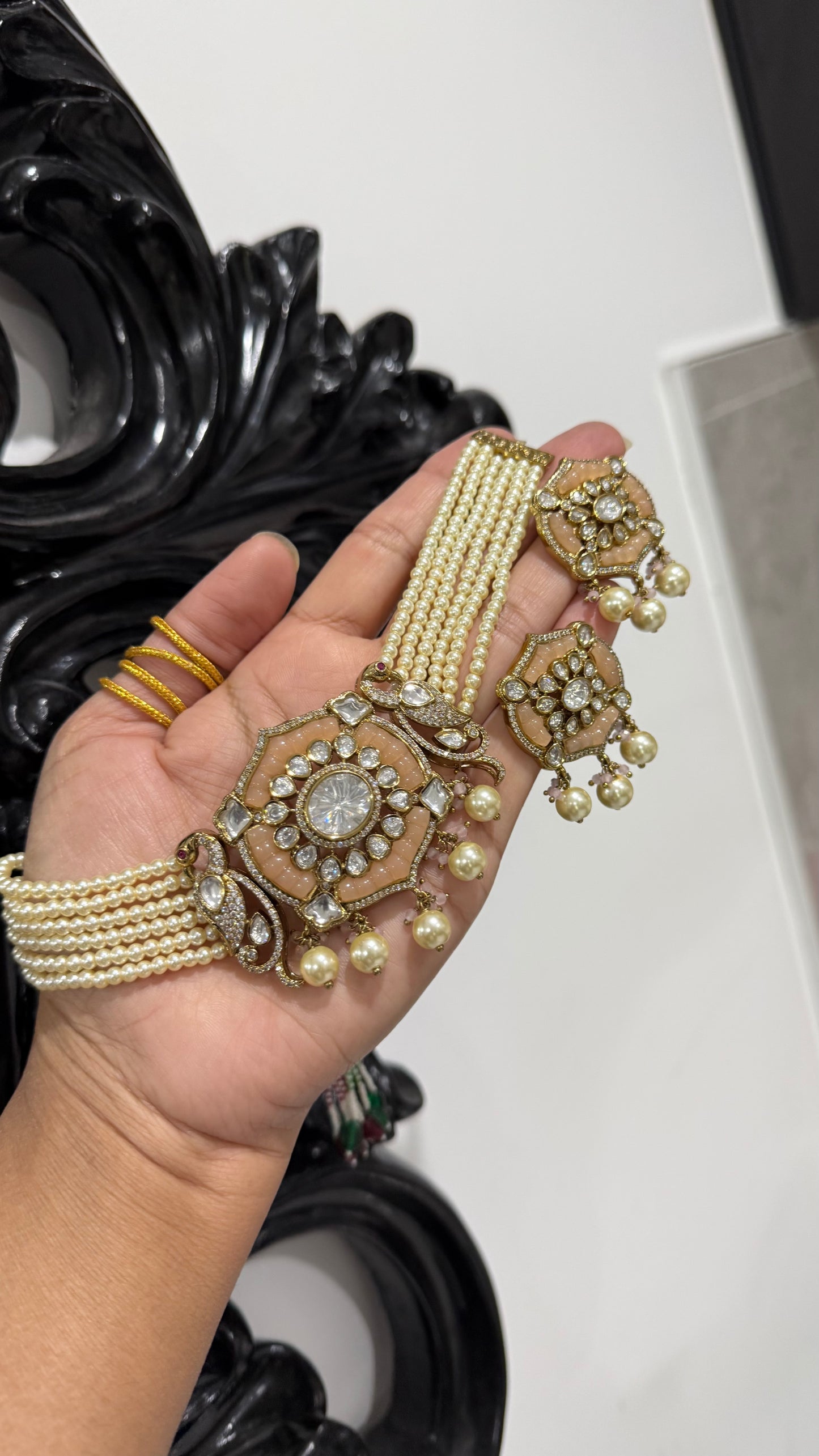 Premium Kundan Choker Set with Medium studs | Punjabi Wedding Jewellery Australia