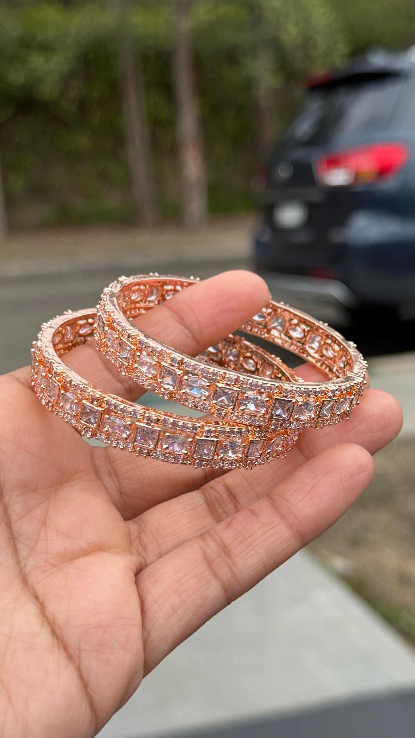 American Diamond Rose gold kangan