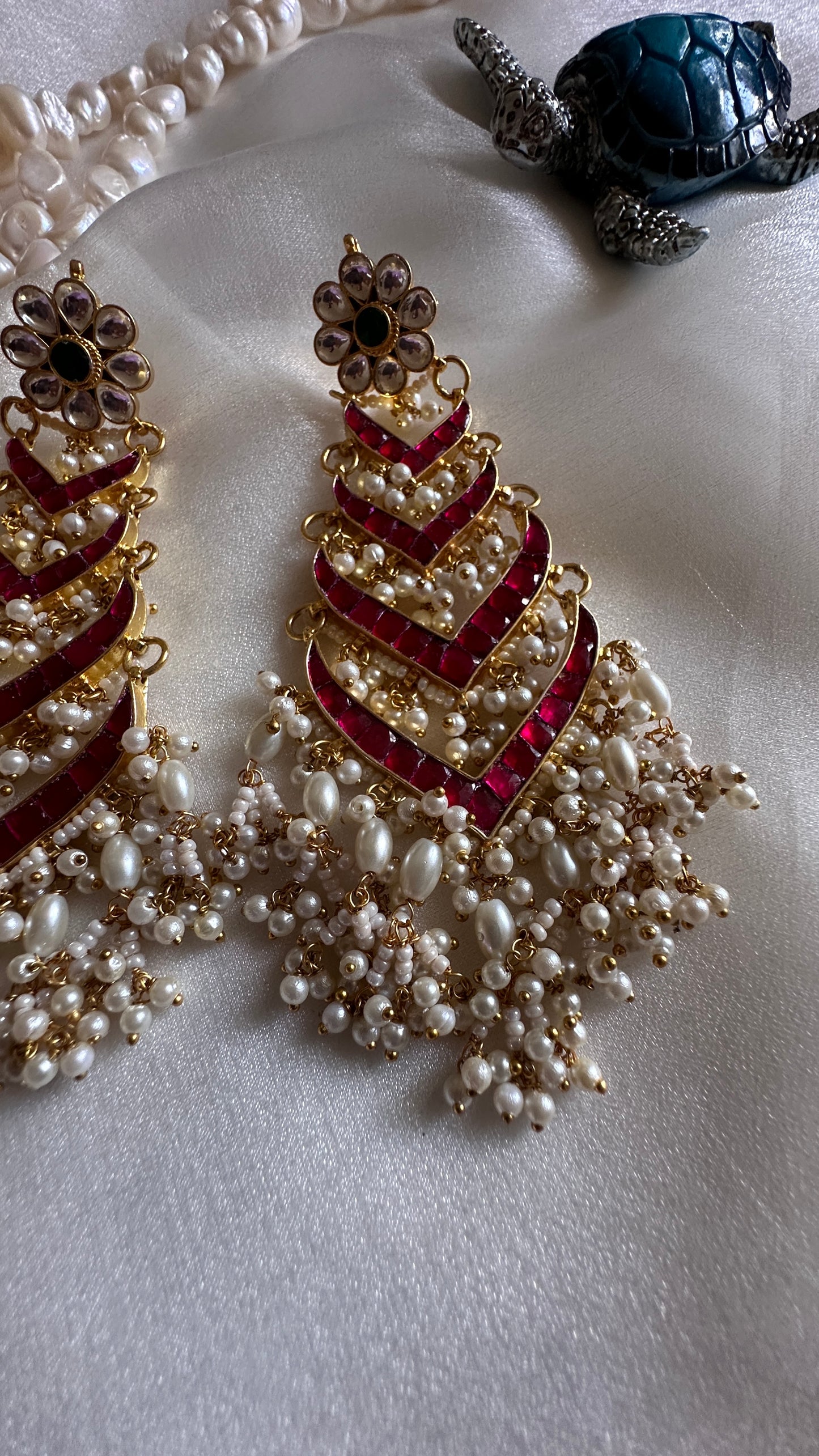 Pachi kundan earrings