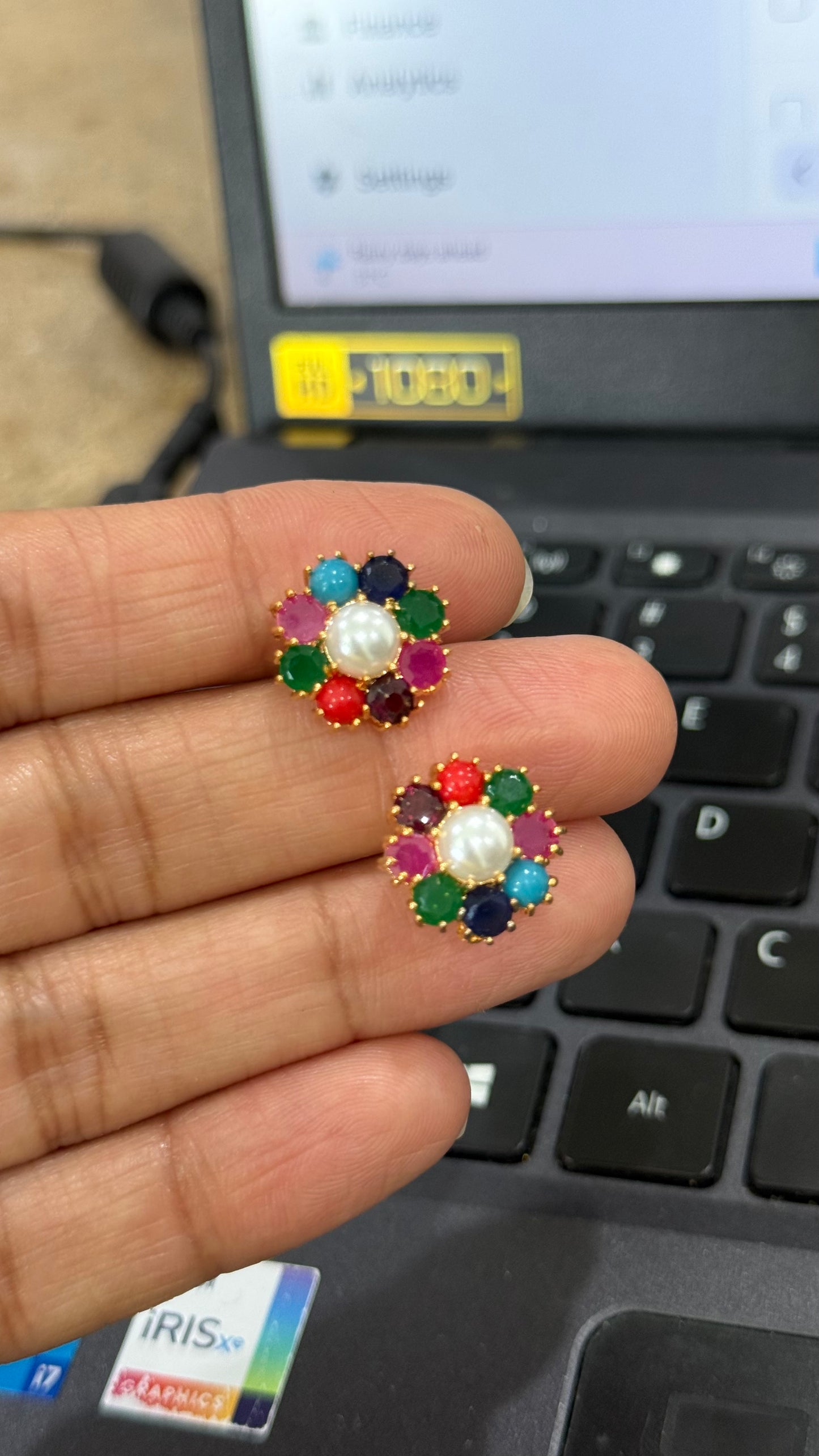 Navratan studs medium