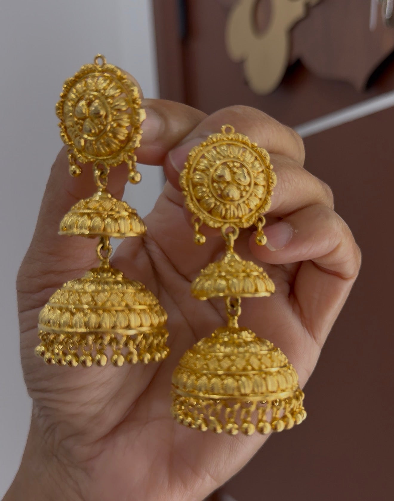 Gold plated jhumka