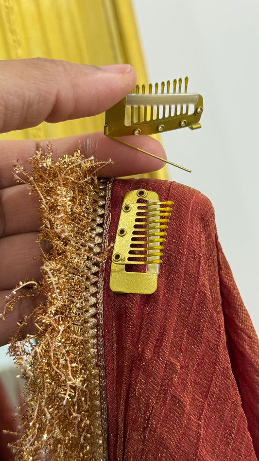 Chunni pin dupatta fixer for hair