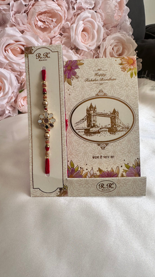 Mirror rakhi with card