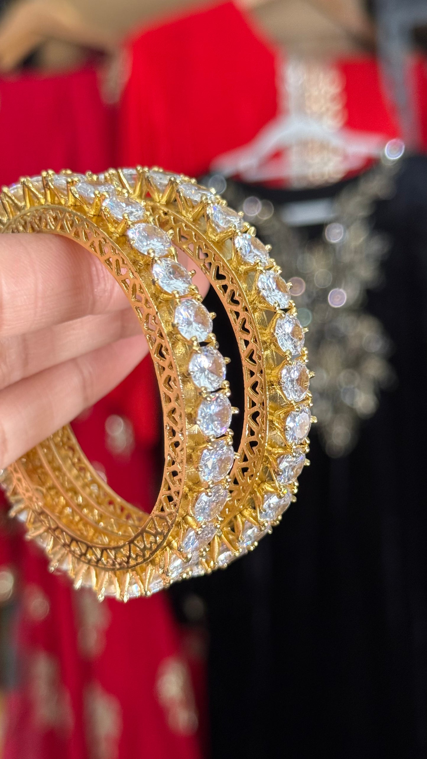 Diamond look Bangles set of 2