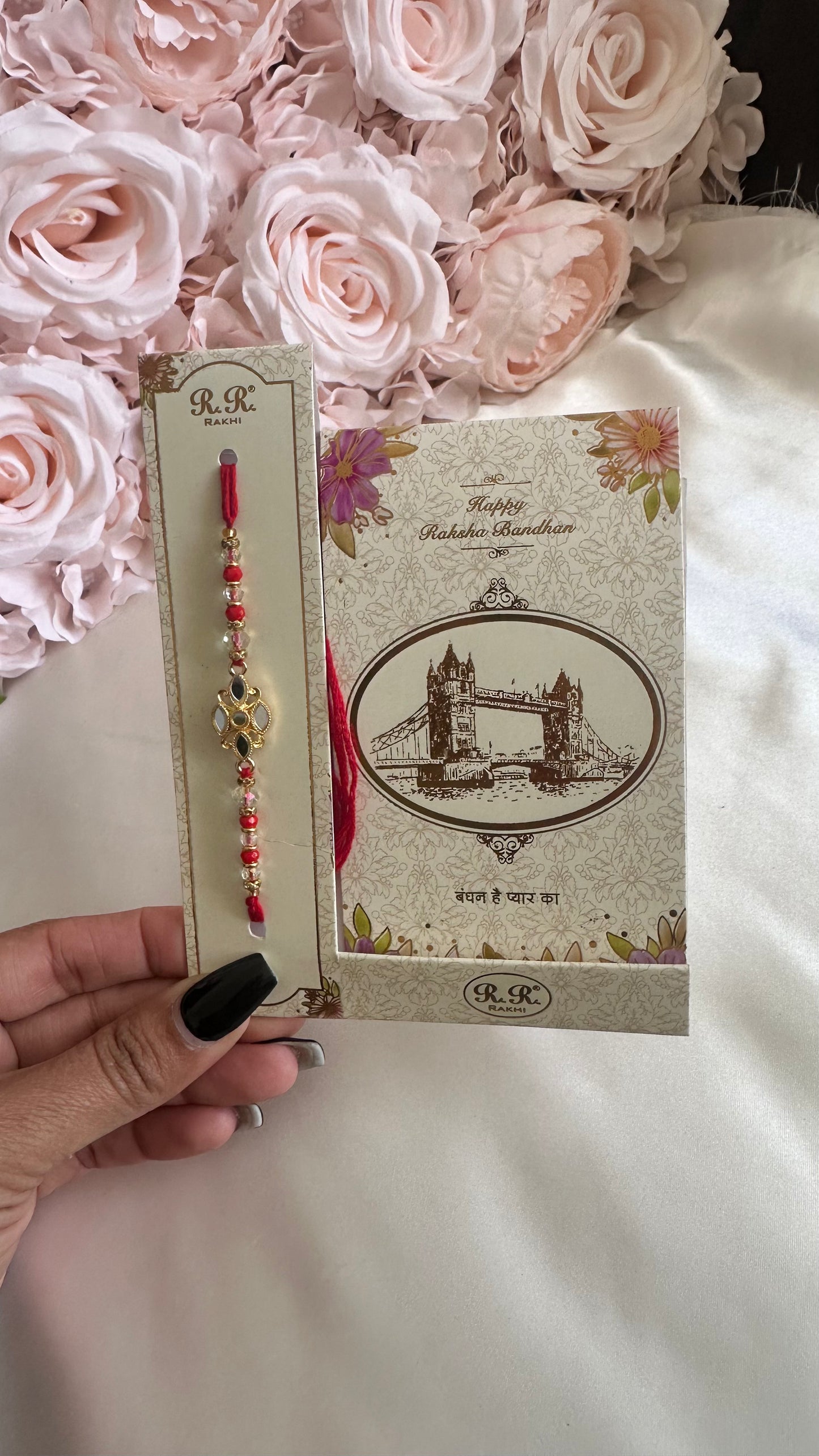 Mirror rakhi with card
