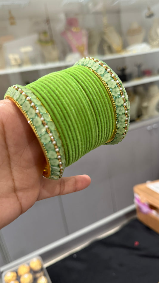 Parrot greet  metal bangles