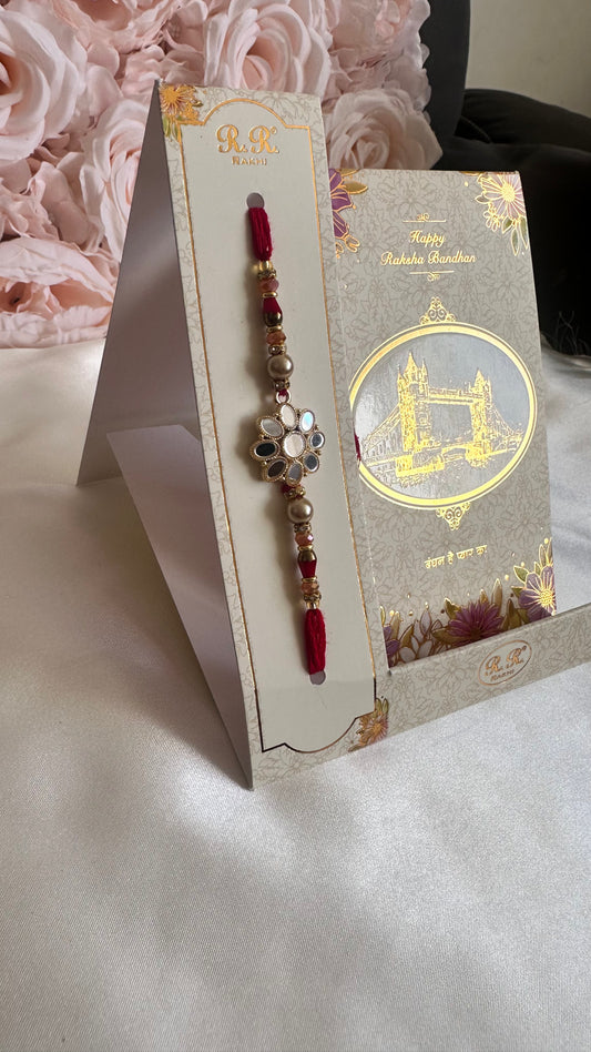 Mirror rakhi with card