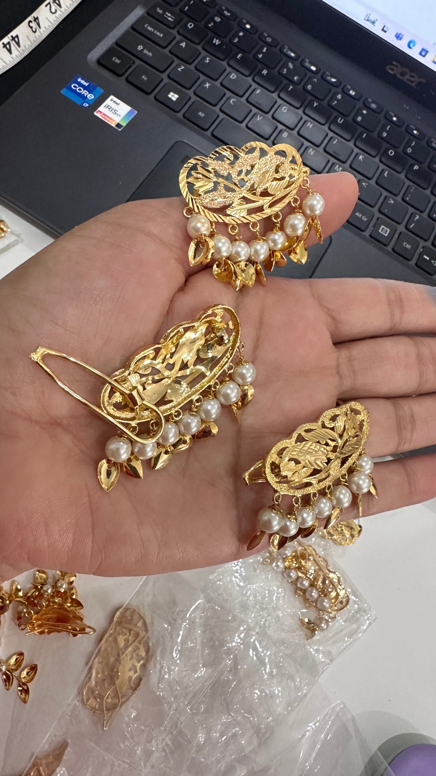 Sandookh Punjabi sui hair pin gold plated