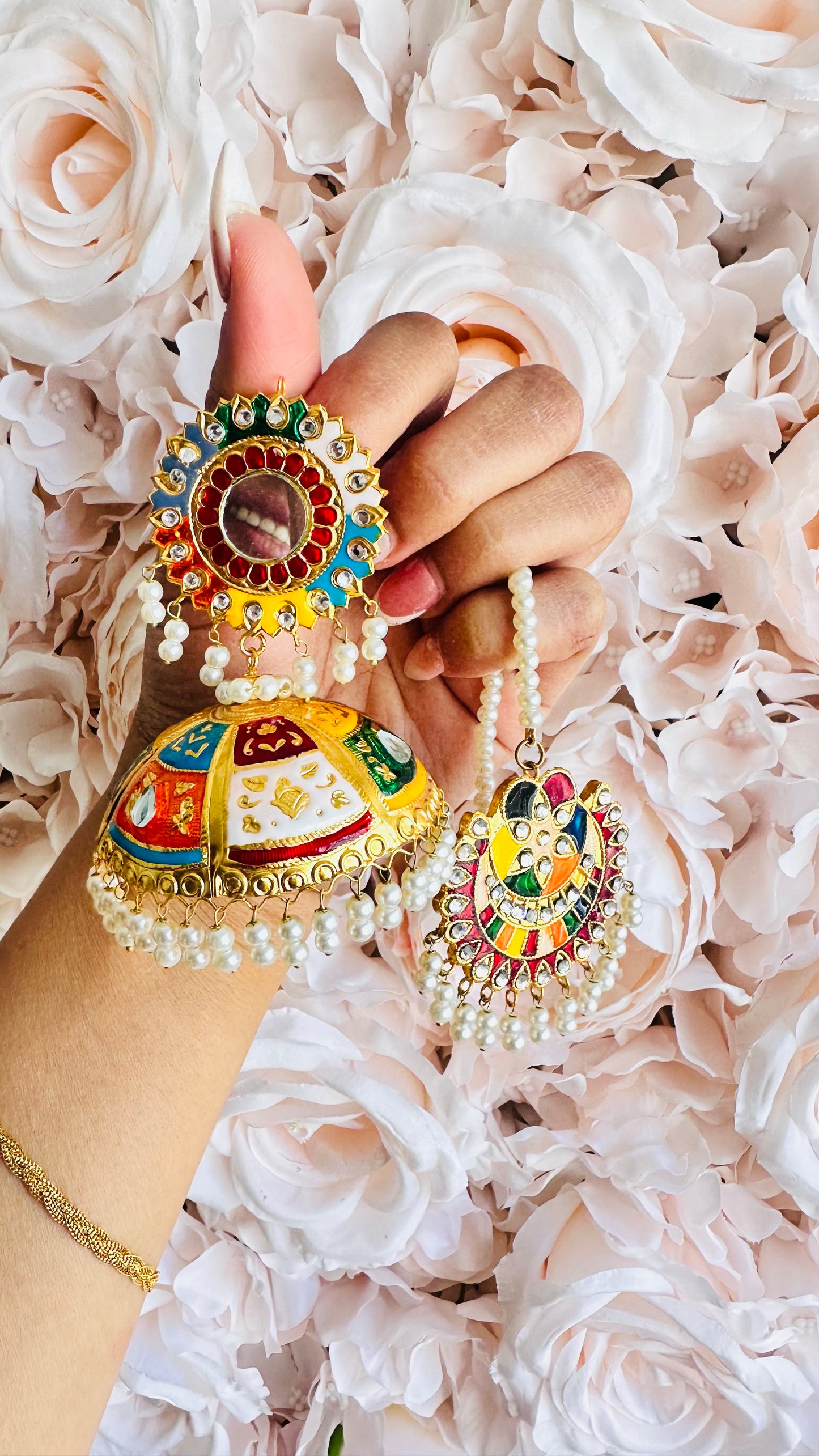 Pakistani jhumka tikka earring