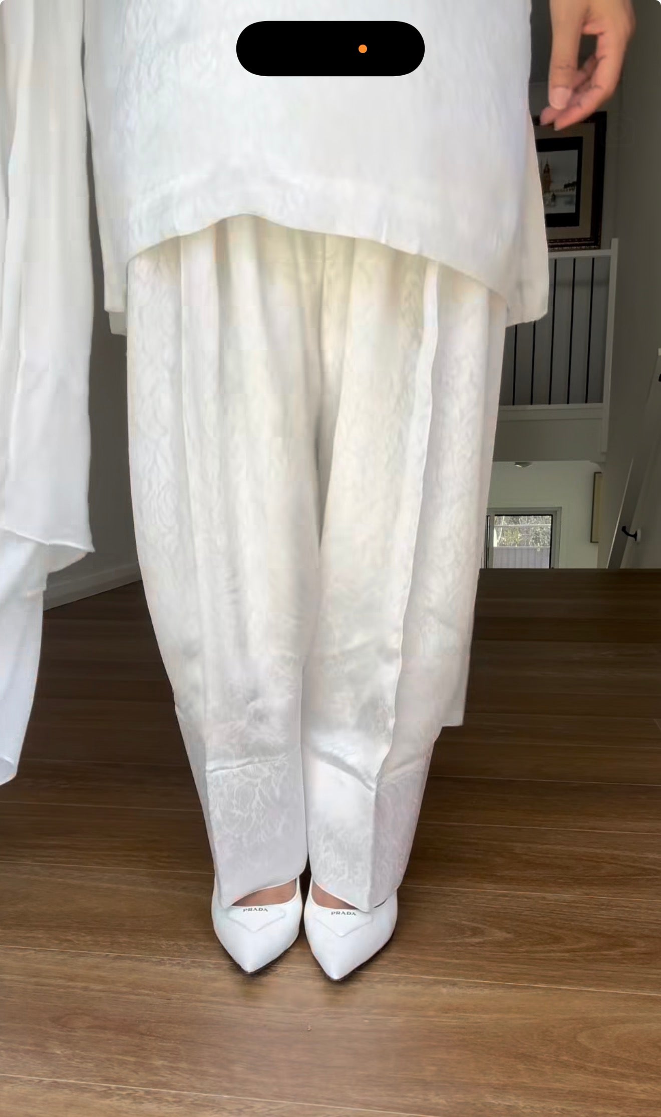 white farshi salwar suit pure fabric