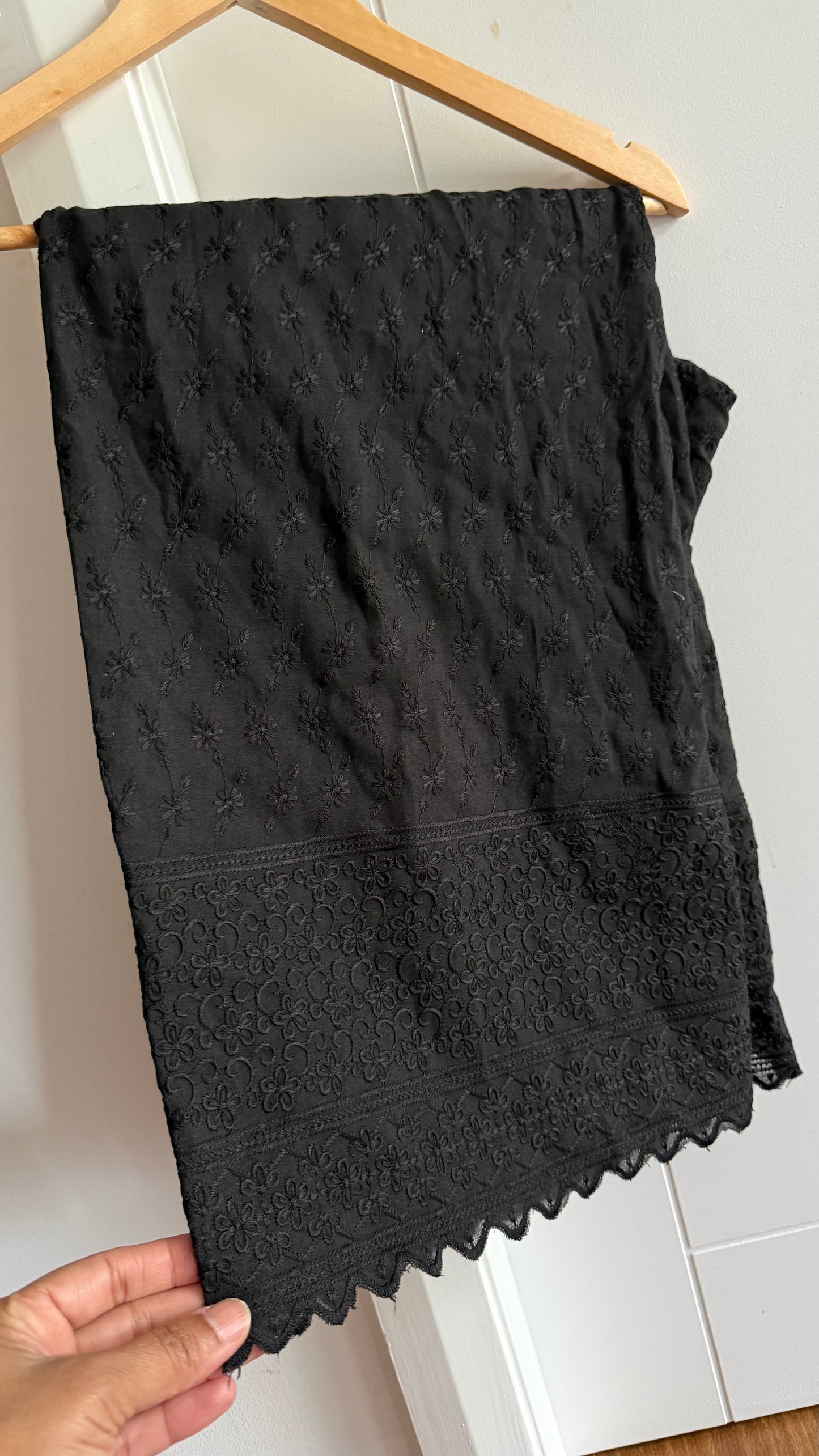 Black cotton palazo