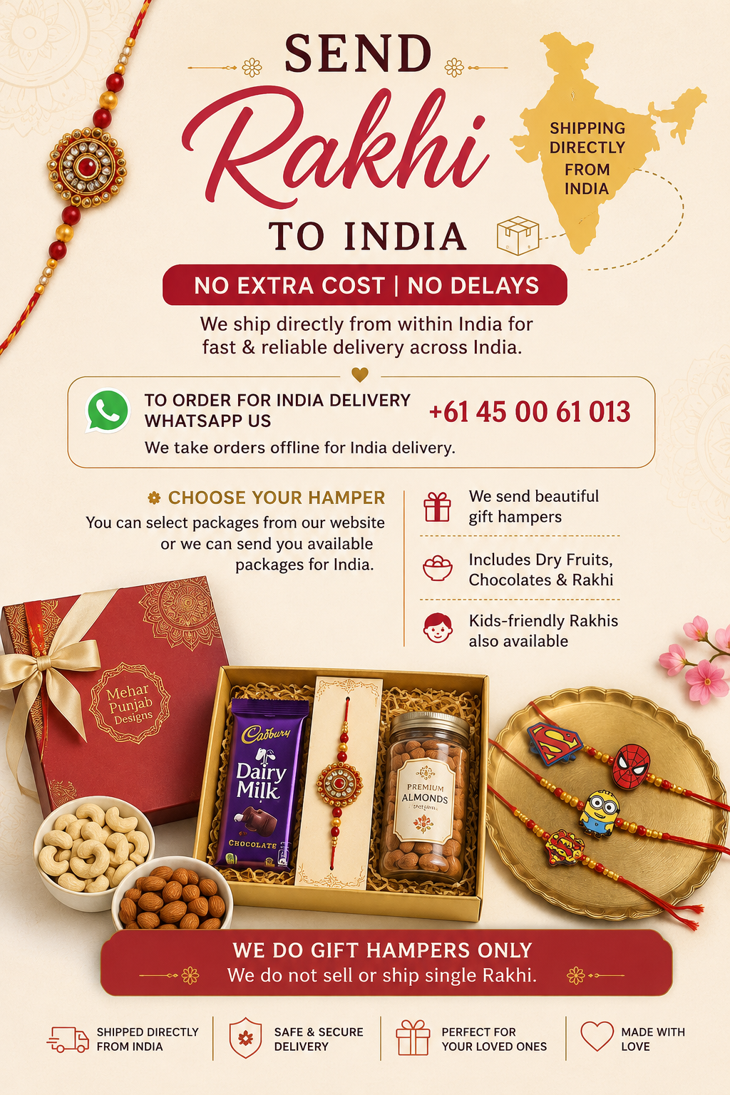 Sending Rakhi to India