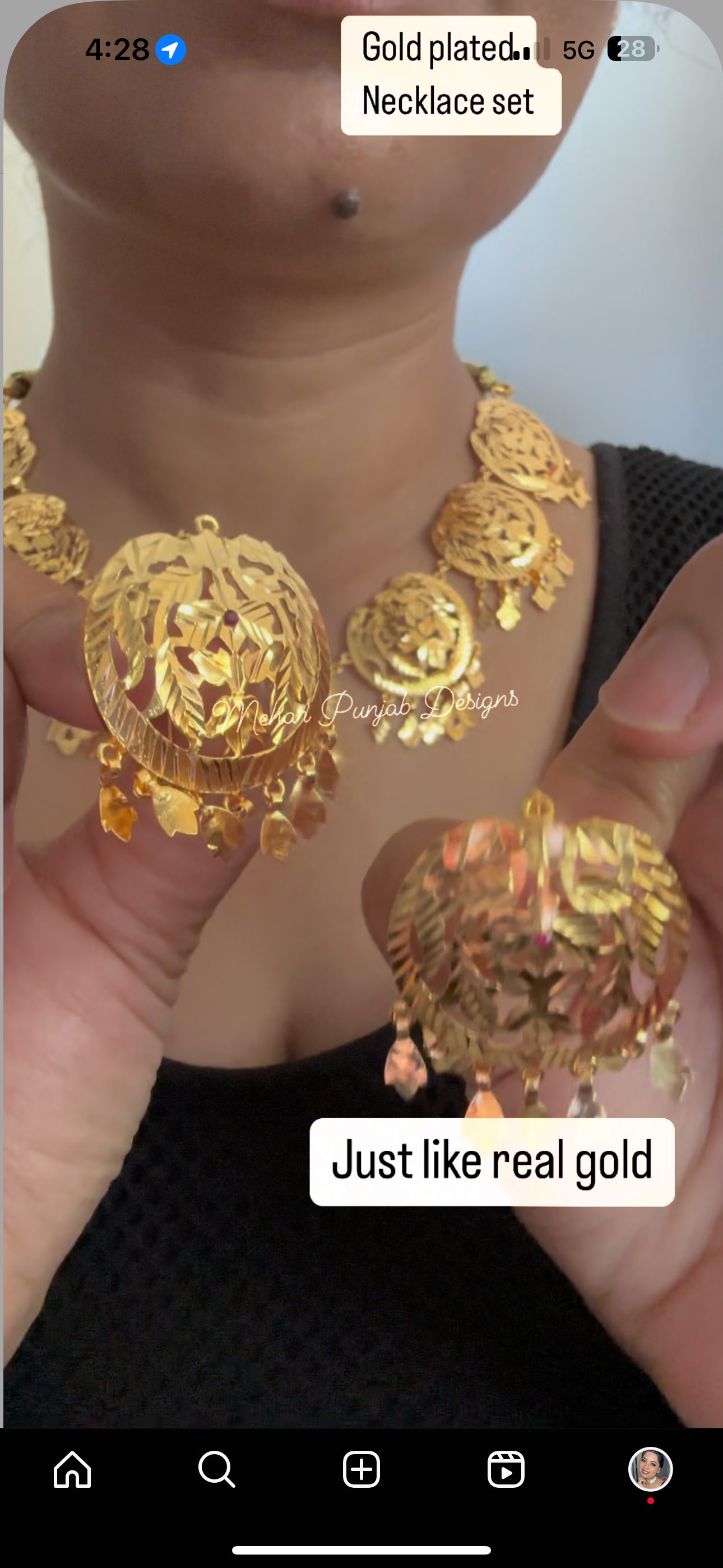 Gold plated necklace set Sandookh collection