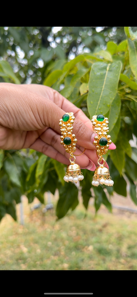 Green walia gold plated Sandookh collection