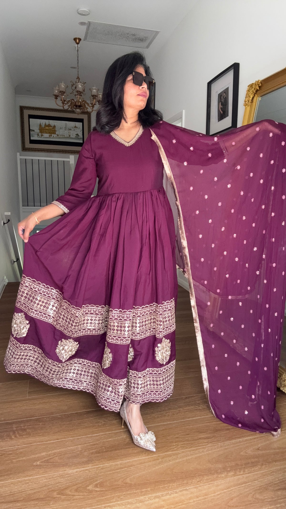 Cotton Anarkali Outfit Suit Australia  | Breathable Summer Indian Wear