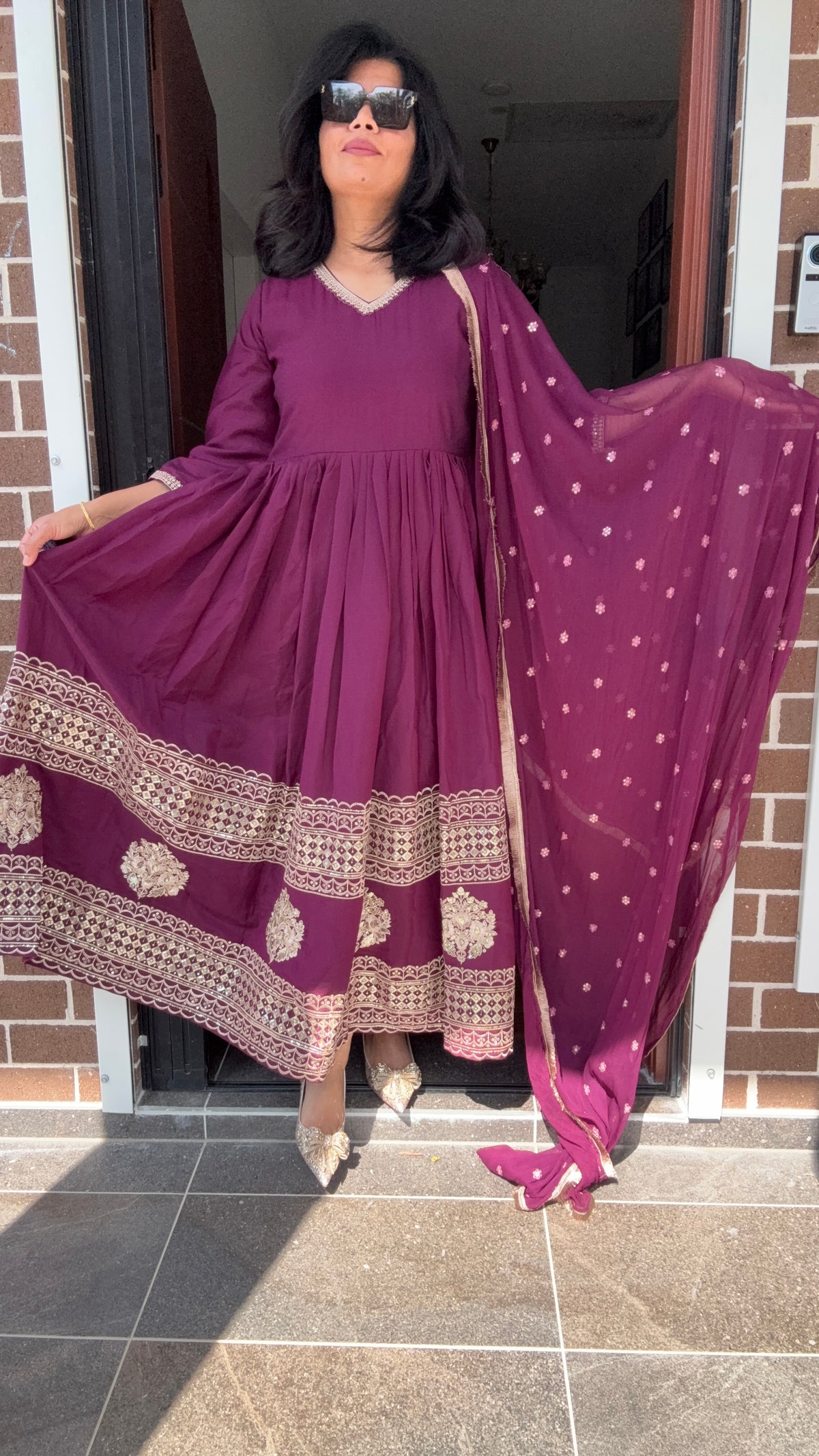 Cotton Anarkali Outfit Suit Australia  | Breathable Summer Indian Wear