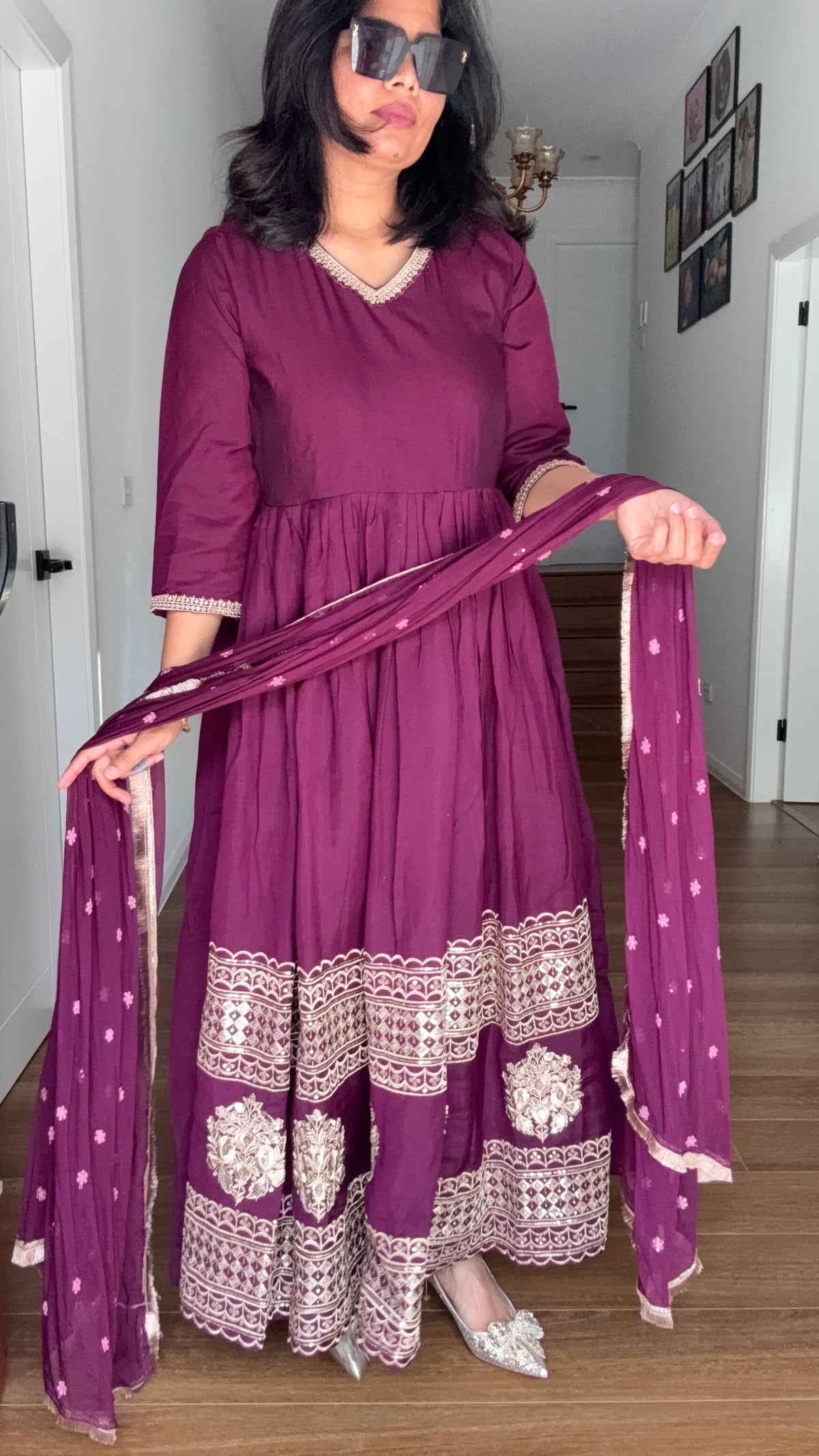 Cotton Anarkali Outfit Suit Australia  | Breathable Summer Indian Wear