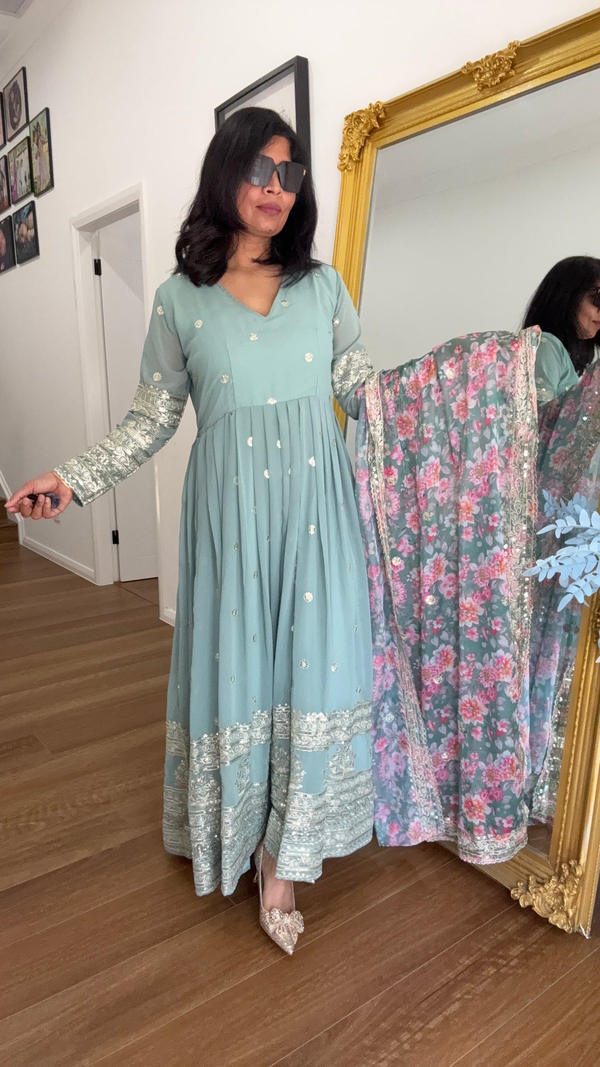 Anarkali Outfit Suit Australia Summer Indian Wear