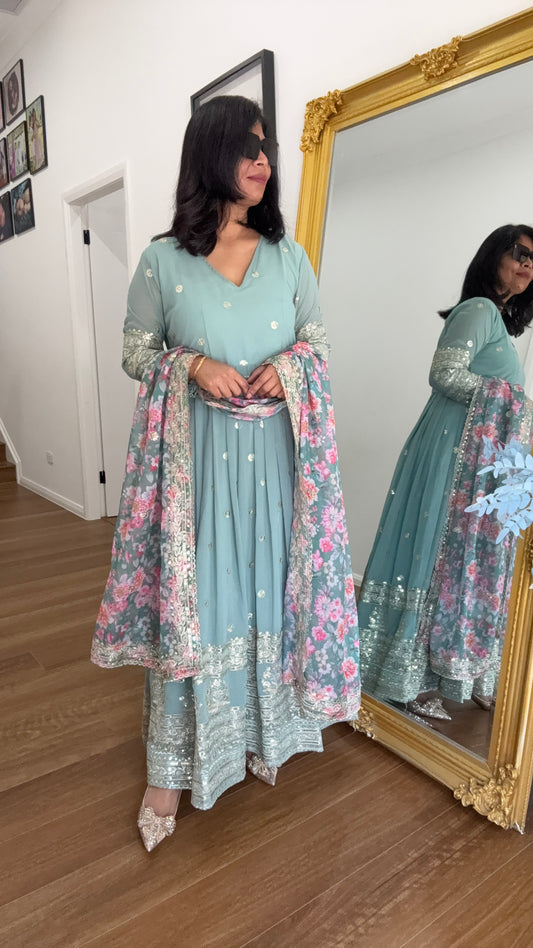 Anarkali Outfit Suit Australia Summer Indian Wear