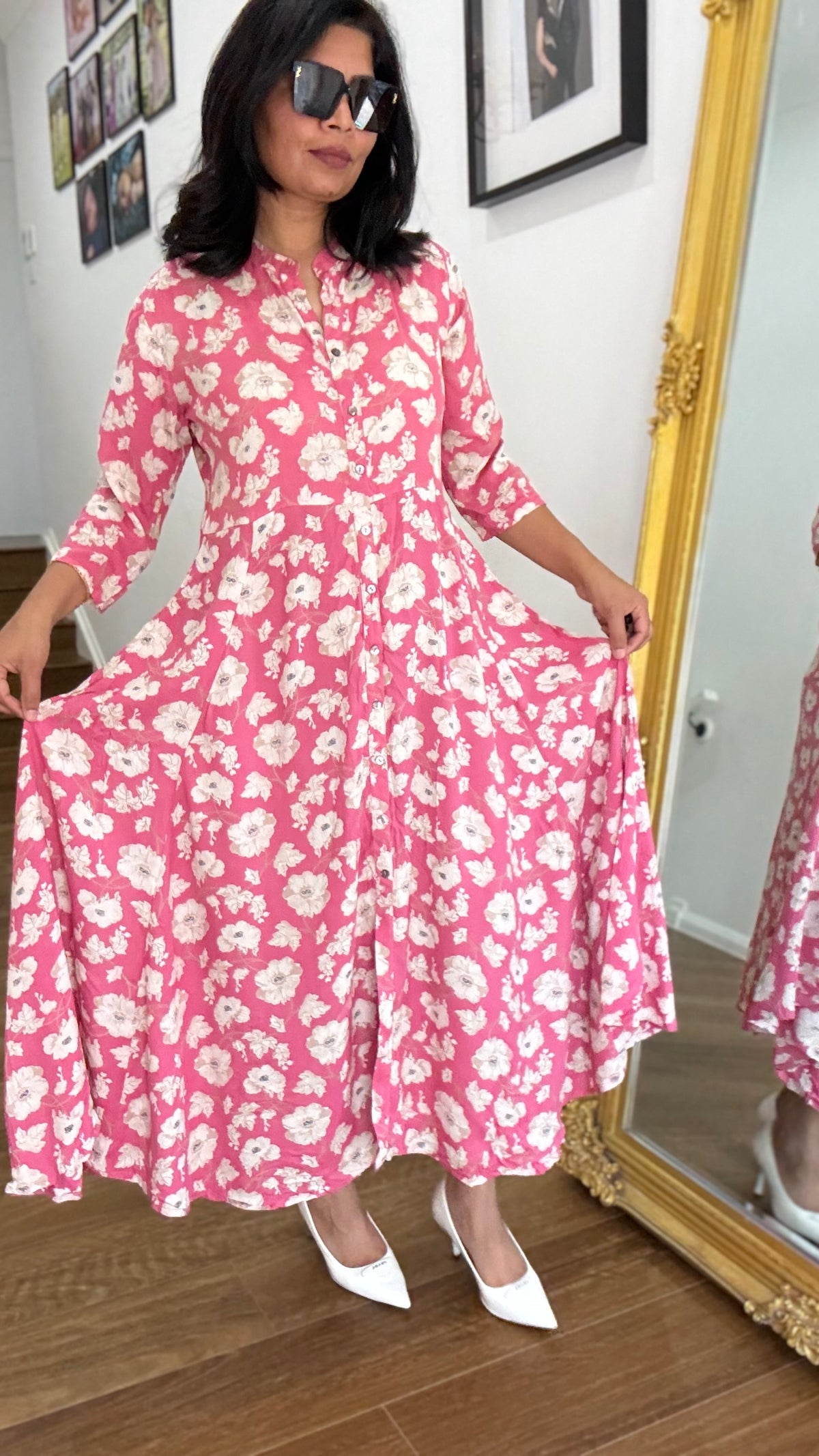 Rayon Cotton Anarkali Outfit Suit Australia  | Breathable Summer Indian Wear