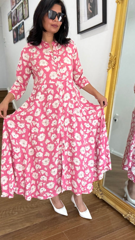 Rayon Cotton Anarkali Outfit Suit Australia  | Breathable Summer Indian Wear