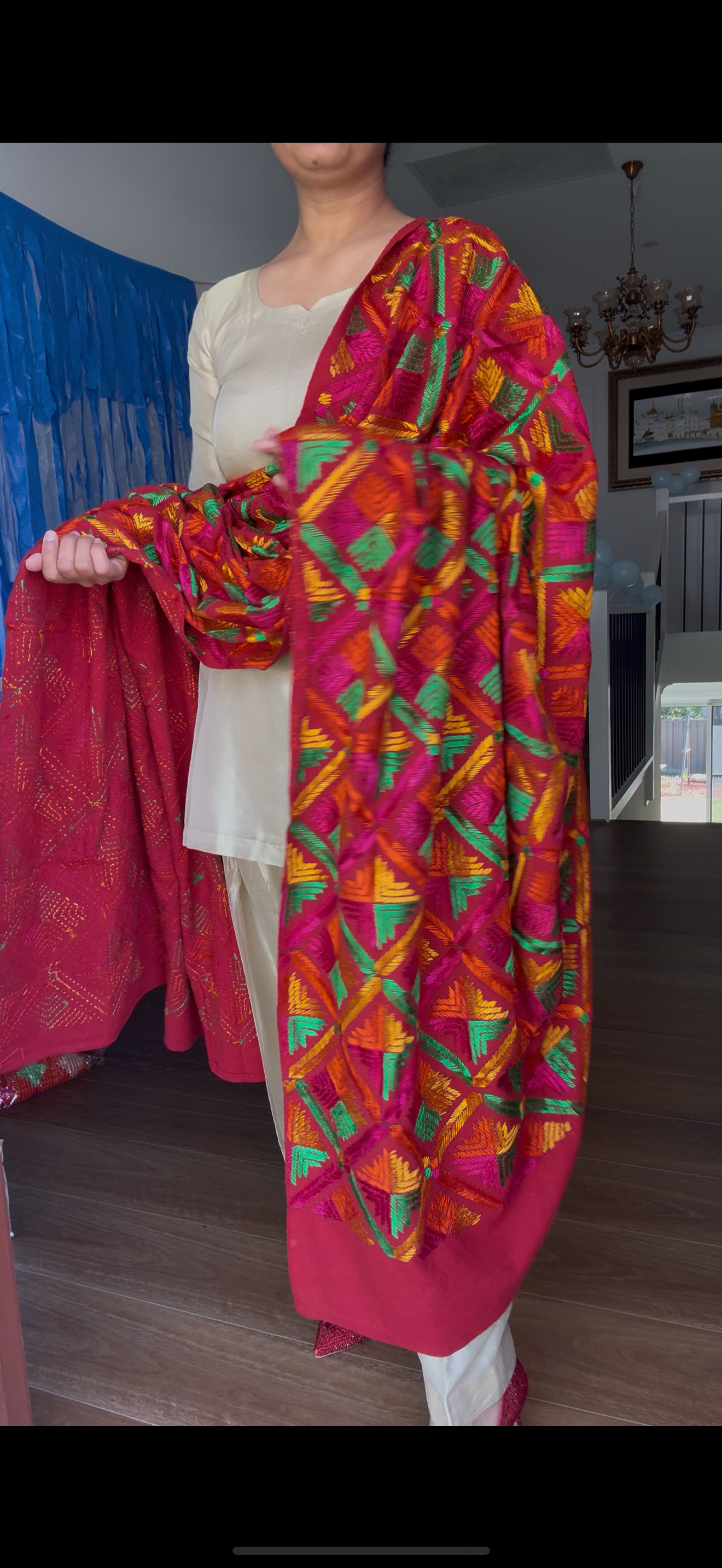 Khaddar fabric featuring baag-inspired patterns