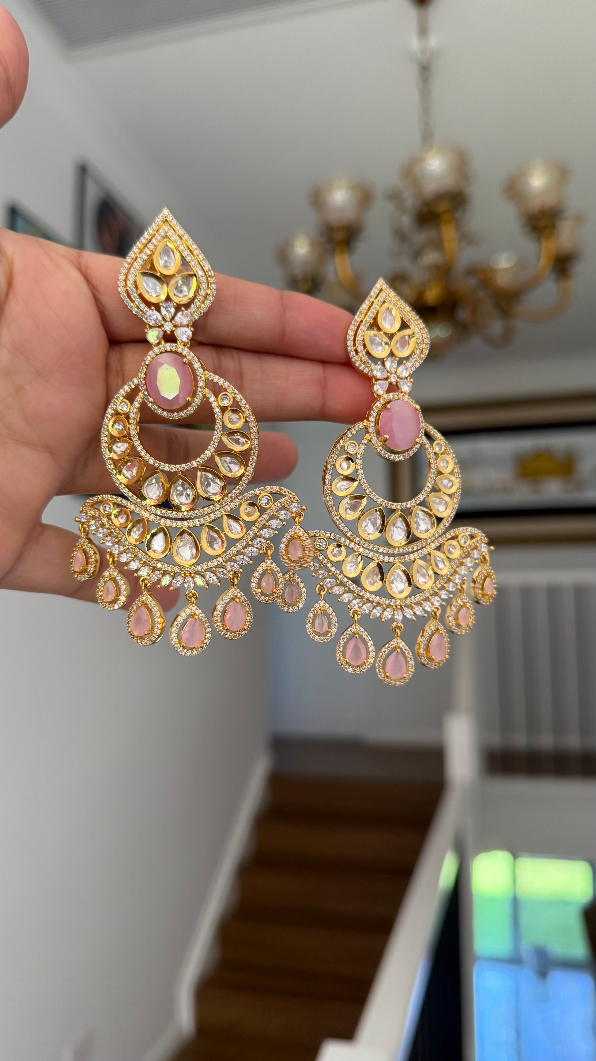 Traditional Indian bridal Kundan earrings Australia