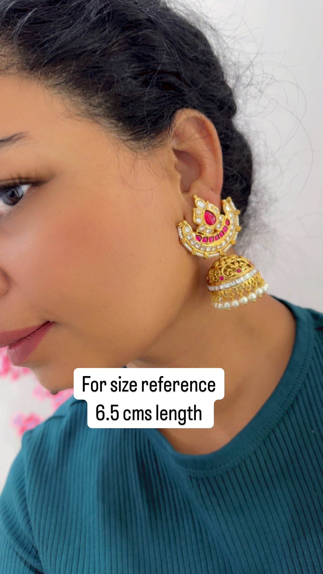 gold look jhumka antique look earrings in Australia