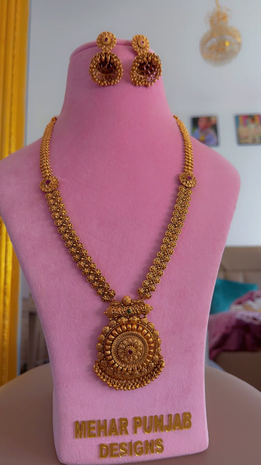 gold look raani haar gold plated necklace antique look
